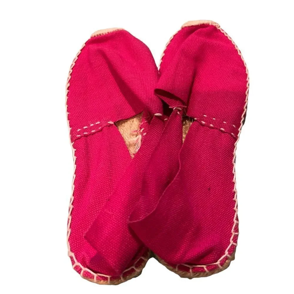 Cosido A Mano Bright Pink Espadrille‎ flats EU size 35 / US size 5